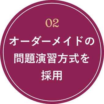 オーダーメイドの問題演習方式を採用